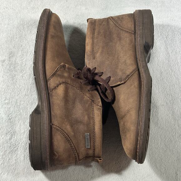 ECCO Boots Mens 7 UK 7.5 Brown Leather Turn Gore-Tex GTX Lace Up Ankle Chukka main image 6